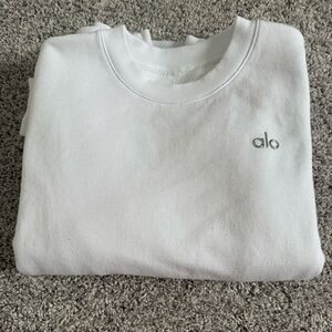 Alo White Accolade Crewneck Sweatshirt